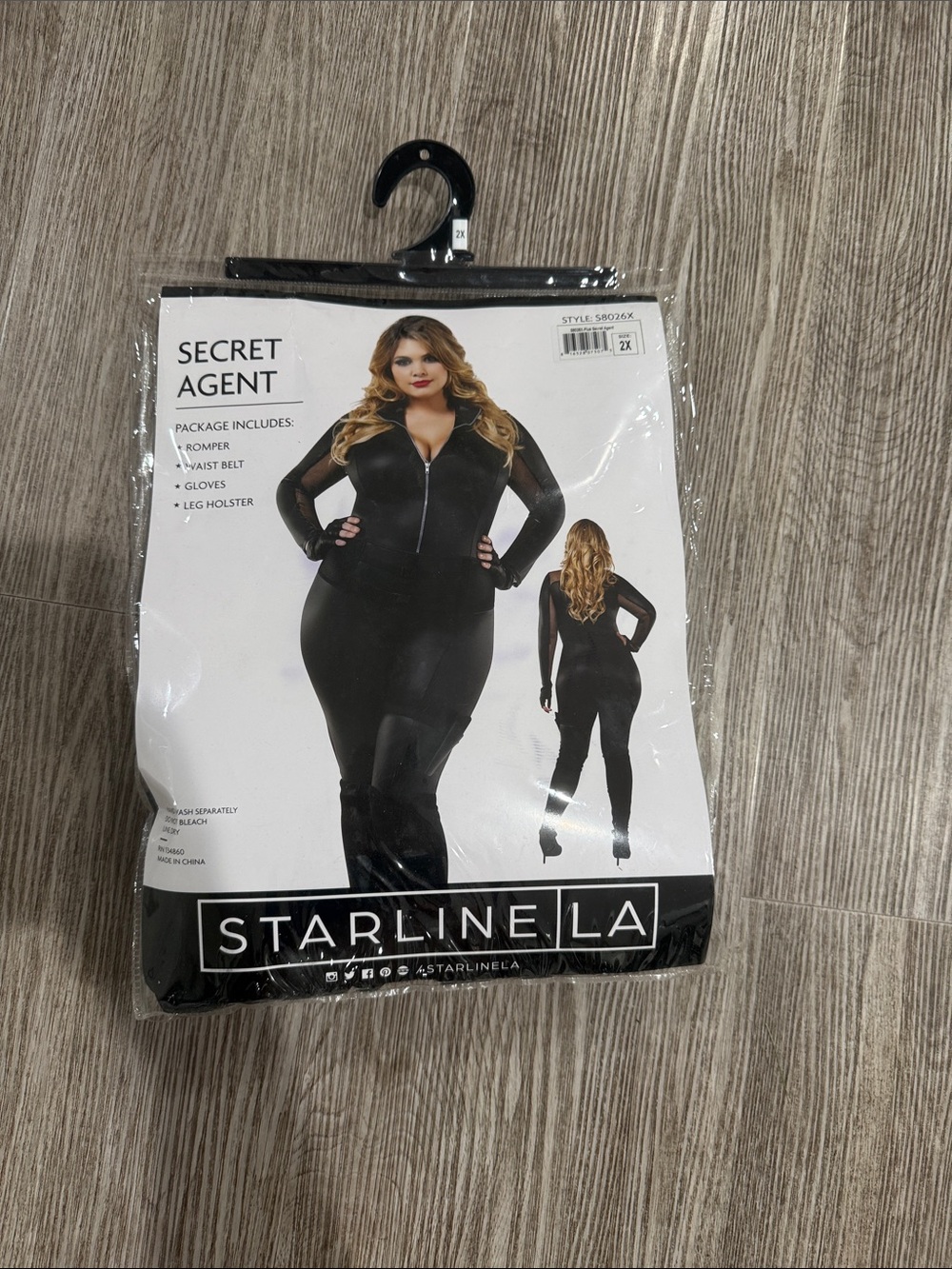 Black Widow costume plus size, Secret Agent Plus Size Black Romper Costume, 2xl